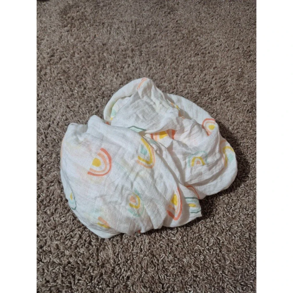 Loulou Lollipop fitted Crib Sheet - Pastel Rainbow